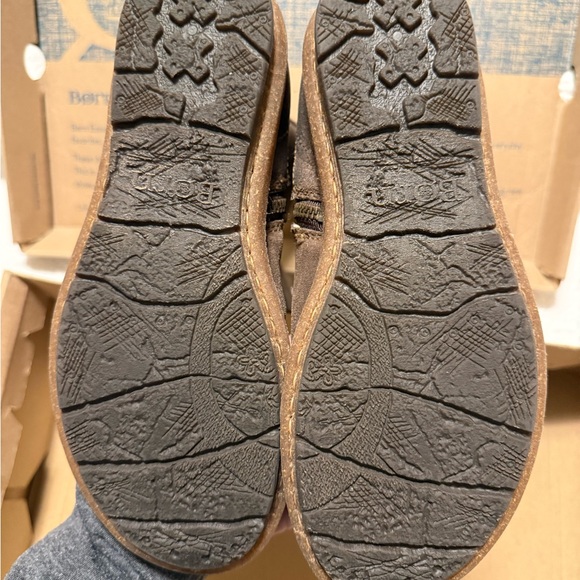 Born Tonic Wet Weather Gray Oiled Suede Leather Mid Calf Rustic Boots 6.5 - Picture 8 of 10